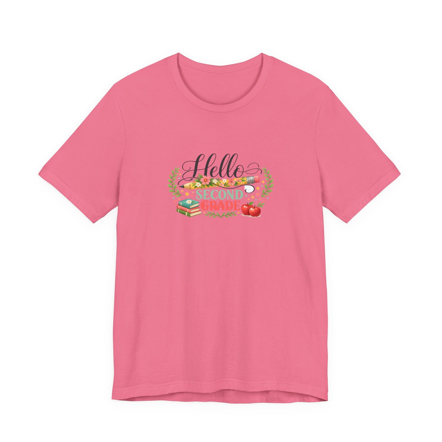 Hello Second Grade teacher tee | back to school, apple, books