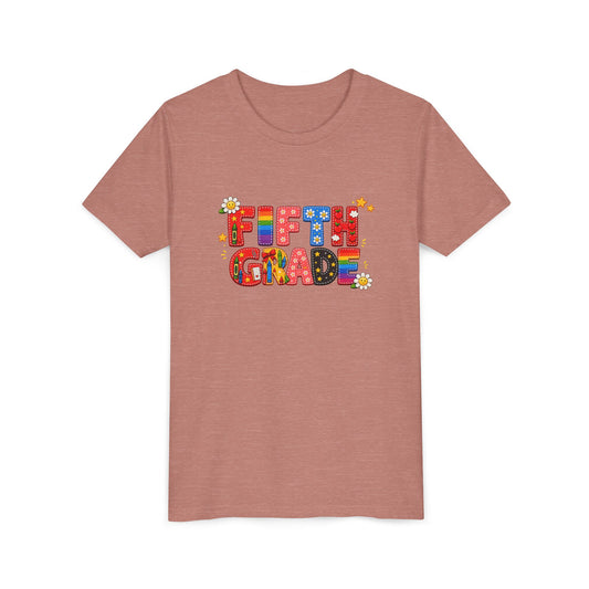 Fifth Grade Colorful Letters Tee | Kids School Shirt