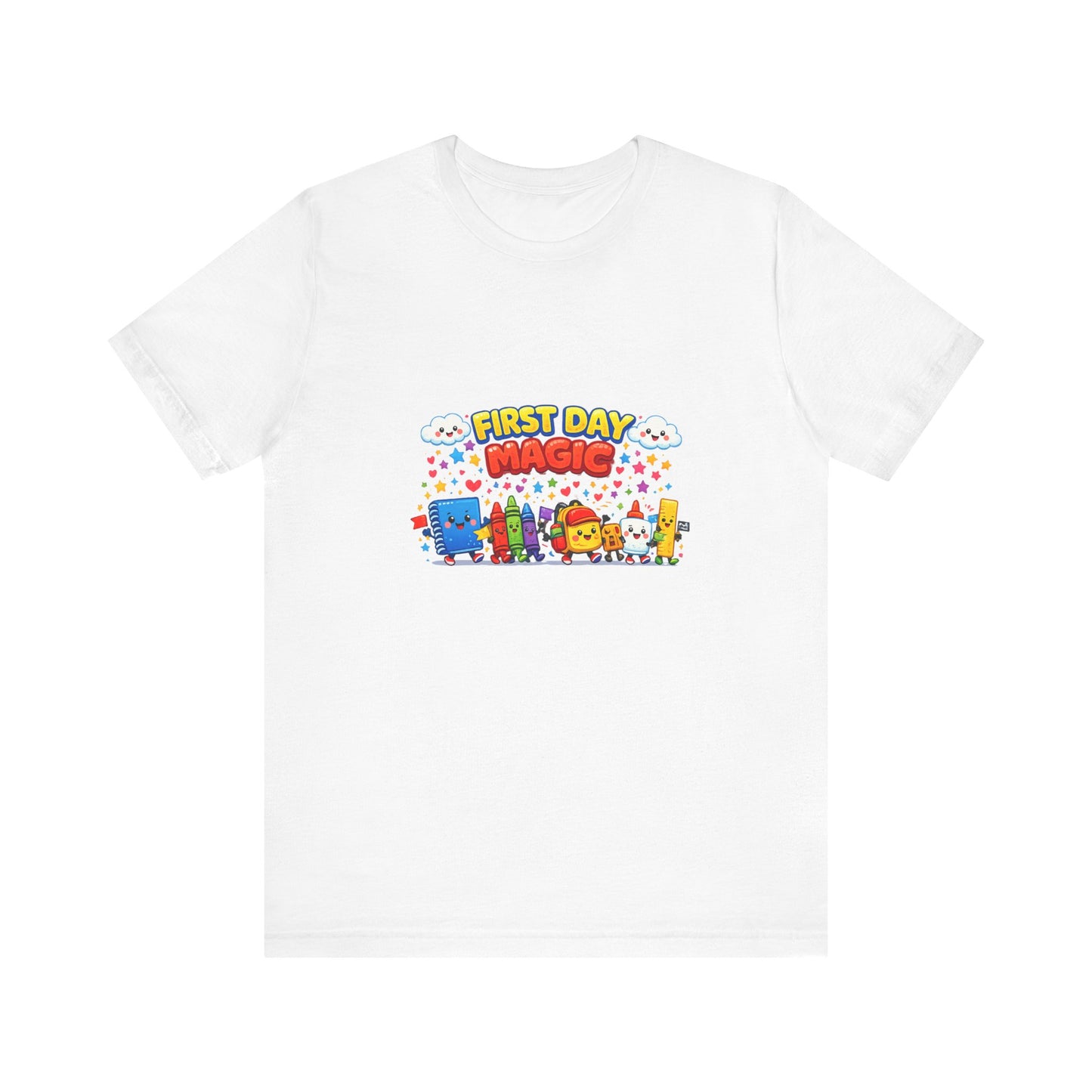 First Day Magic kids characters T-Shirt | Back to School colorful design