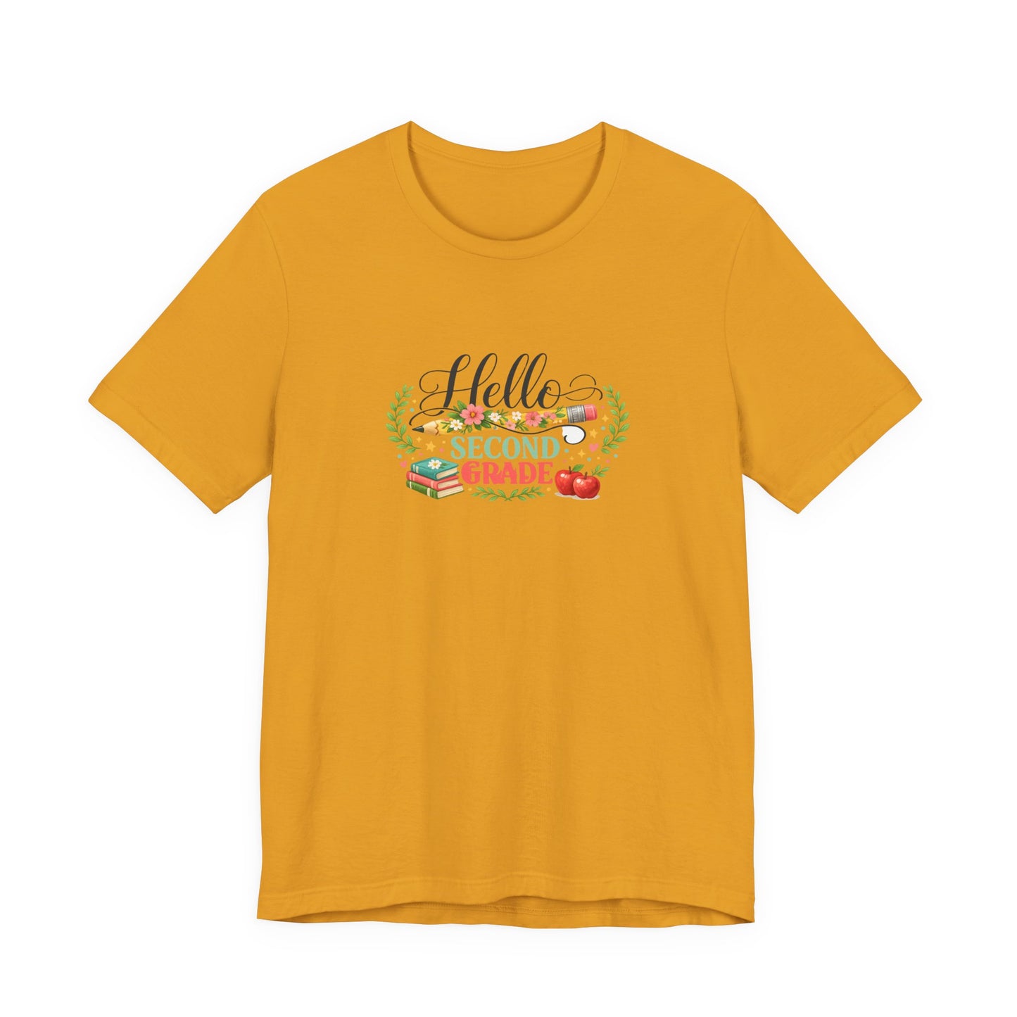 Hello Second Grade teacher tee | back to school, apple, books
