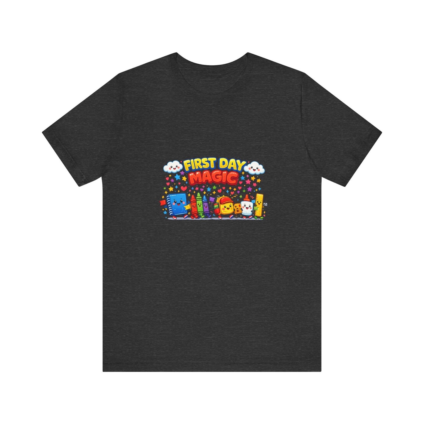 First Day Magic kids characters T-Shirt | Back to School colorful design