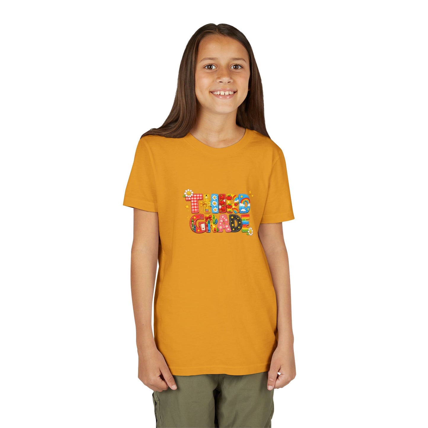 Third Grade colorful block letters Kids Tee | Back to School, Classroom Shirt