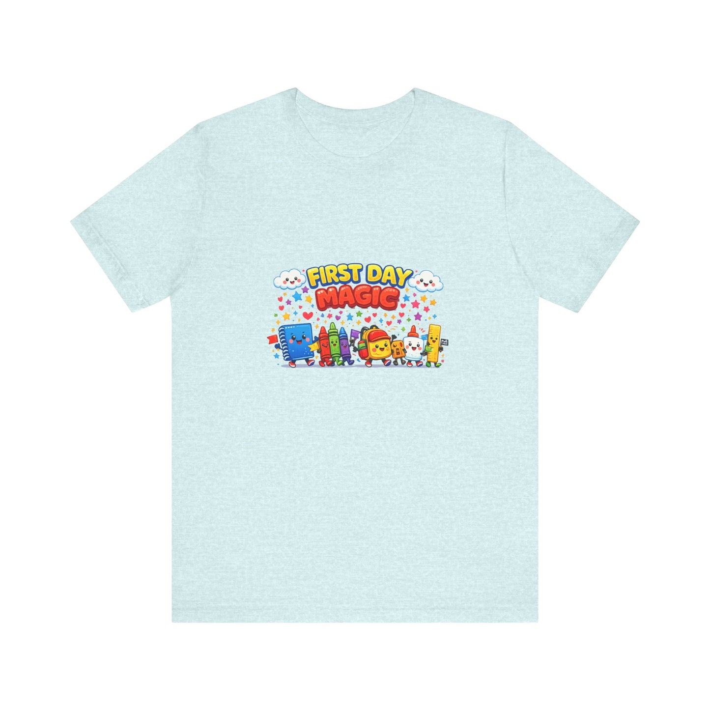 First Day Magic kids characters T-Shirt | Back to School colorful design