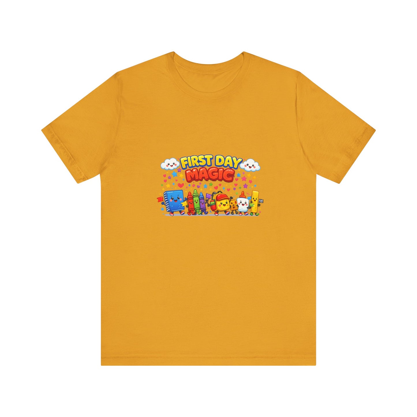 First Day Magic kids characters T-Shirt | Back to School colorful design