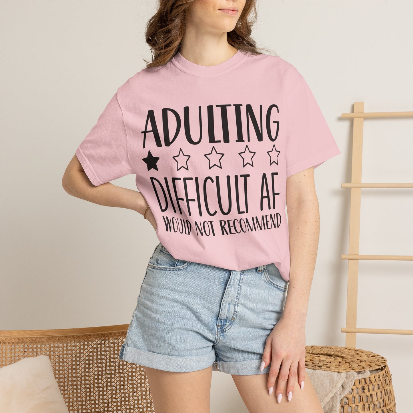 Adulting Difficult AF T-Shirt — Funny 1-Star Review Graphic Tee