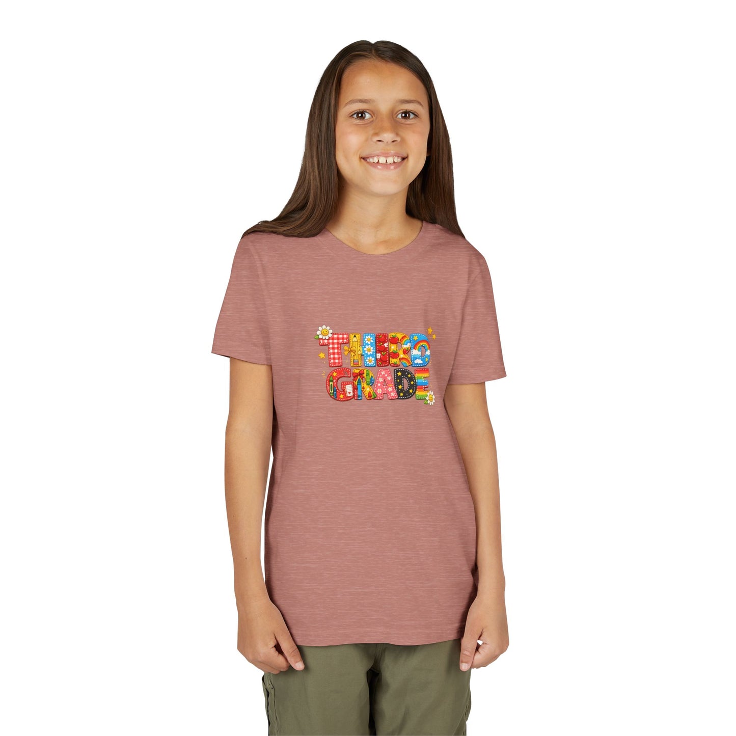 Third Grade colorful block letters Kids Tee | Back to School, Classroom Shirt