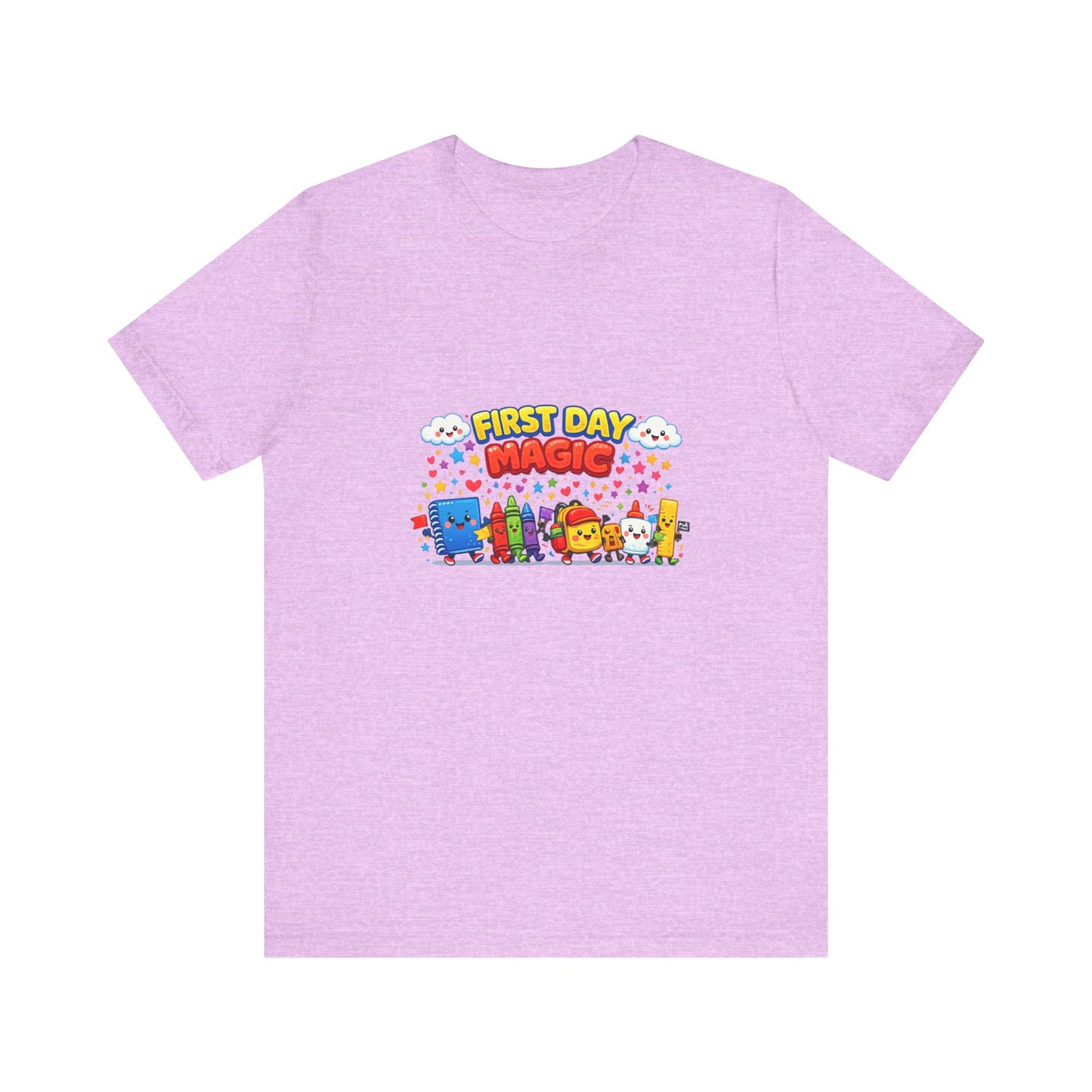 First Day Magic kids characters T-Shirt | Back to School colorful design