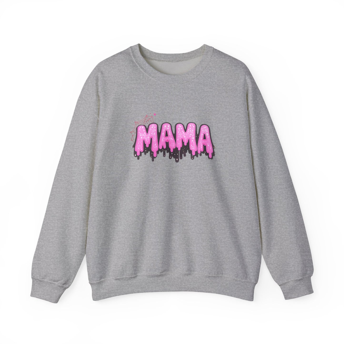 Pink Drippy MAMA Crewneck Sweatshirt | Mom Graphic Pullover