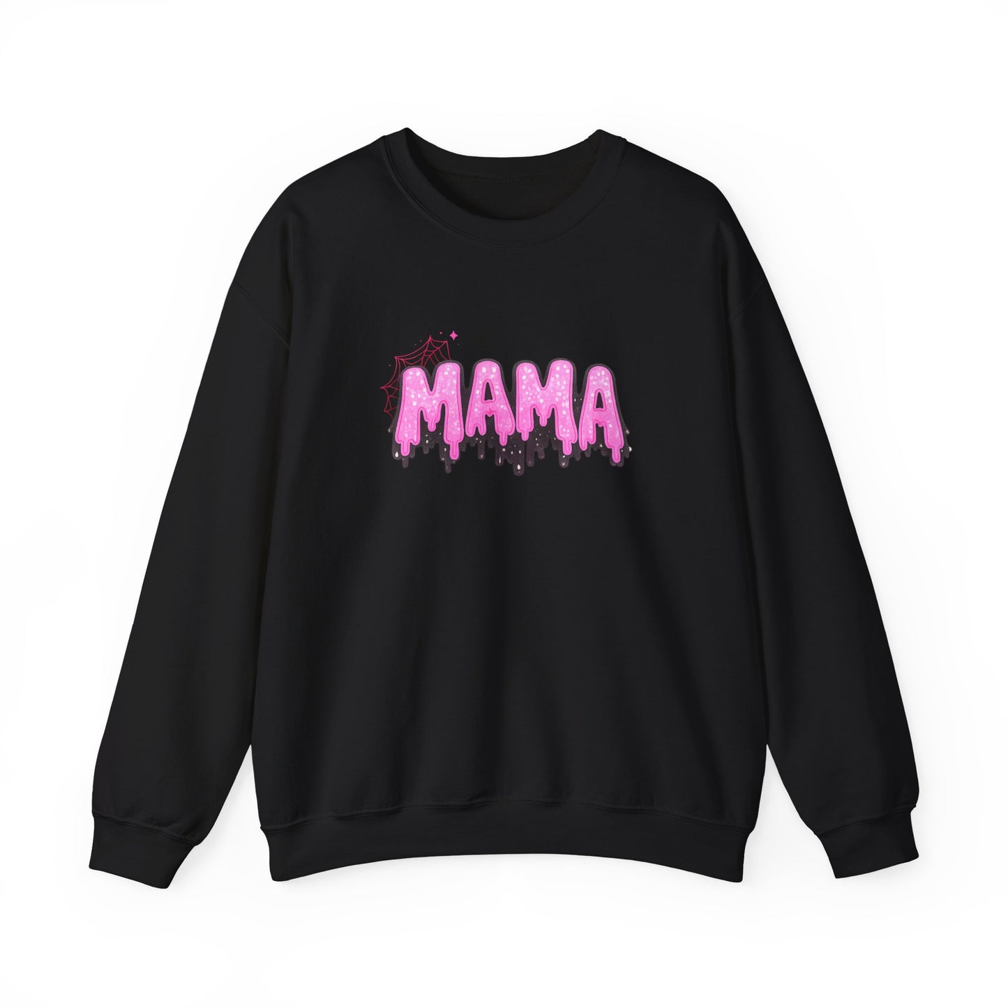 Pink Drippy MAMA Crewneck Sweatshirt | Mom Graphic Pullover