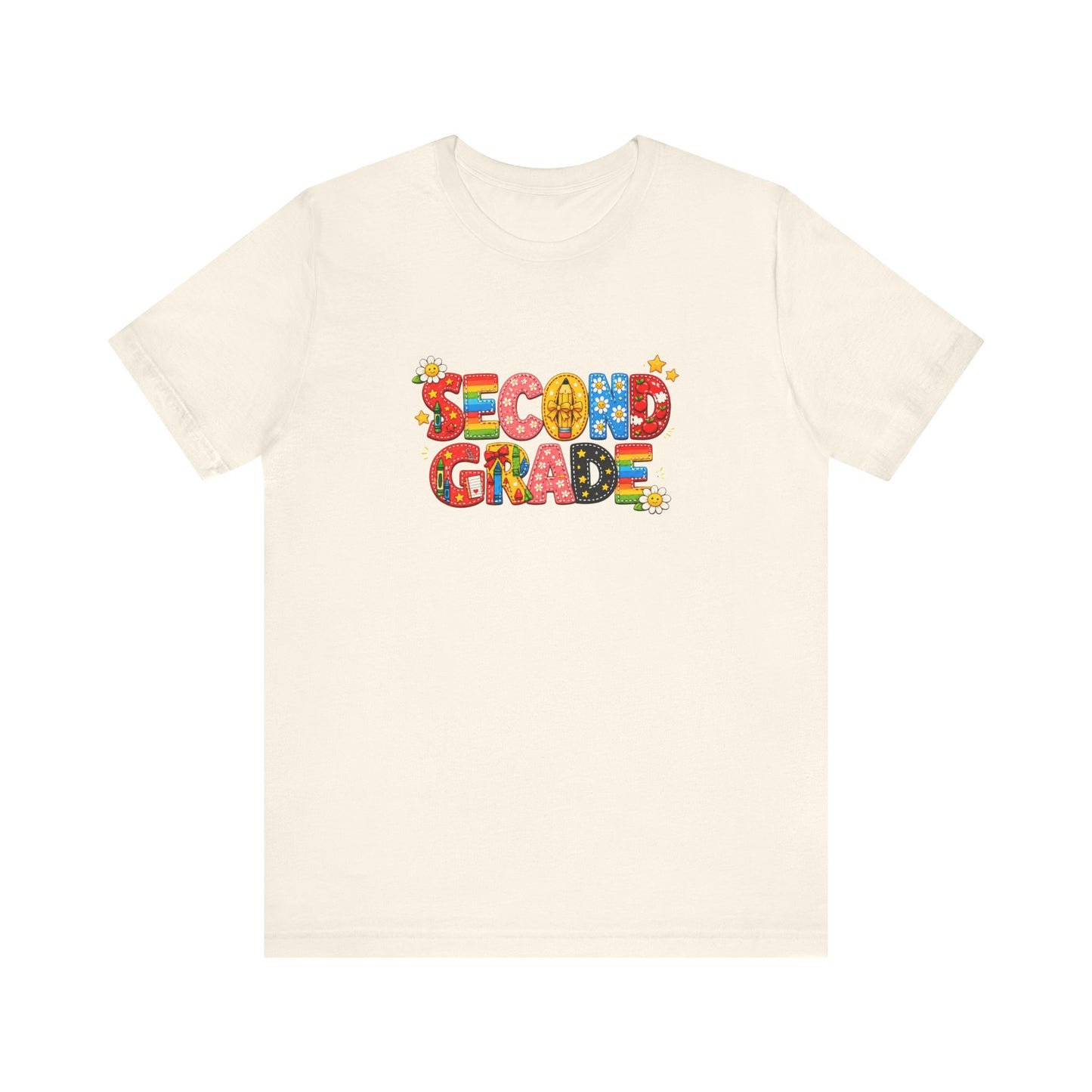 Second Grade colorful school letters T-Shirt | Back to School tee