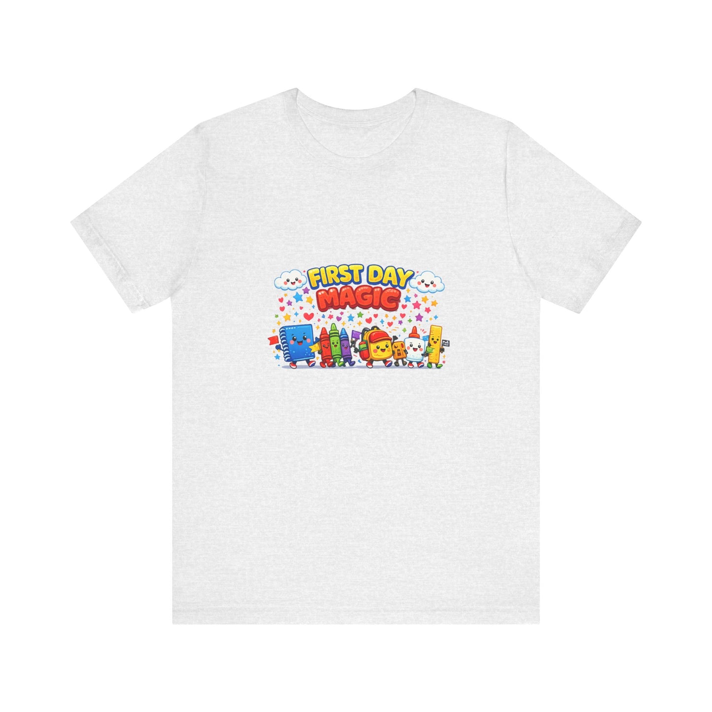 First Day Magic kids characters T-Shirt | Back to School colorful design