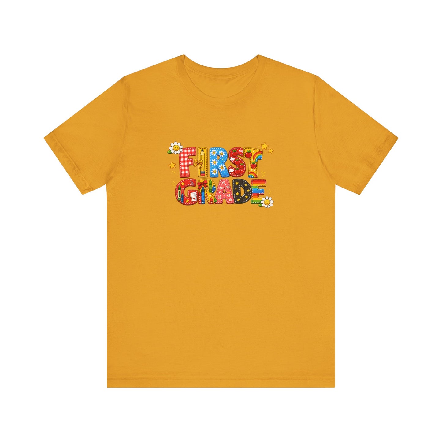 First Grade colorful letters T-Shirt | Back to School tee