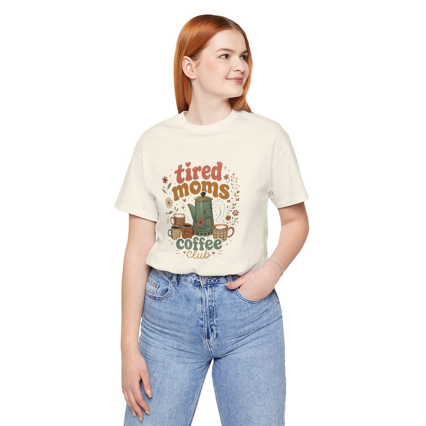 tired moms coffee club Tee | vintage coffee pot design