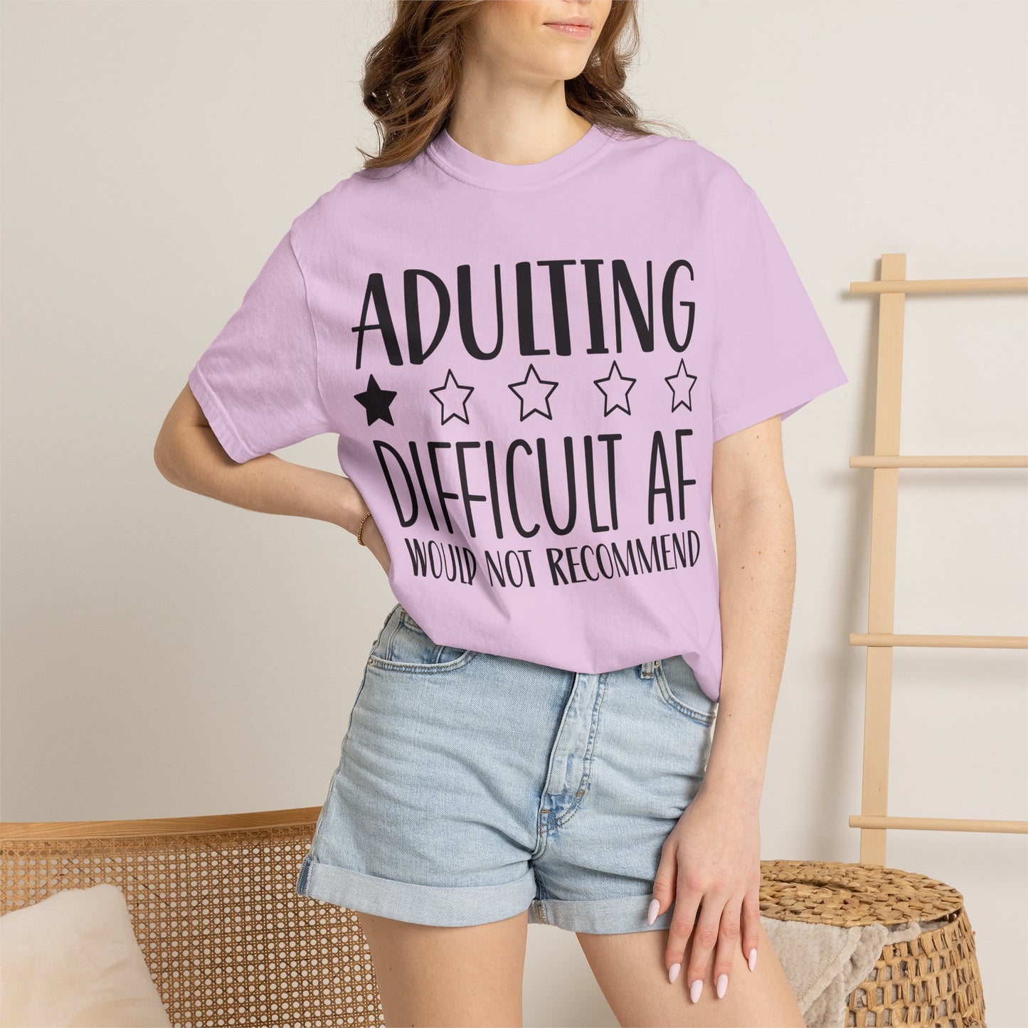 Adulting Difficult AF T-Shirt — Funny 1-Star Review Graphic Tee