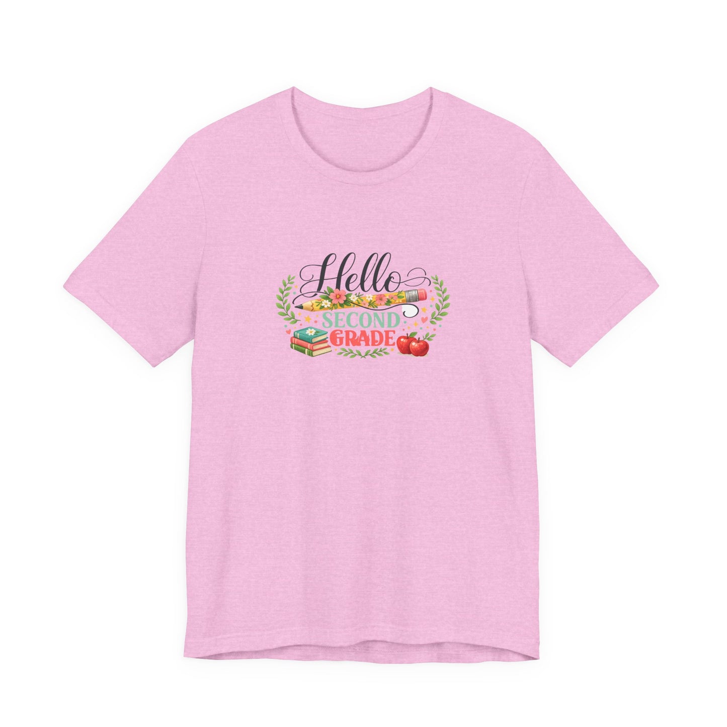 Hello Second Grade teacher tee | back to school, apple, books