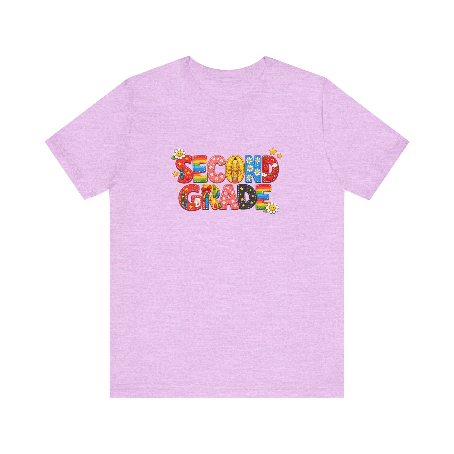 Second Grade colorful school letters T-Shirt | Back to School tee