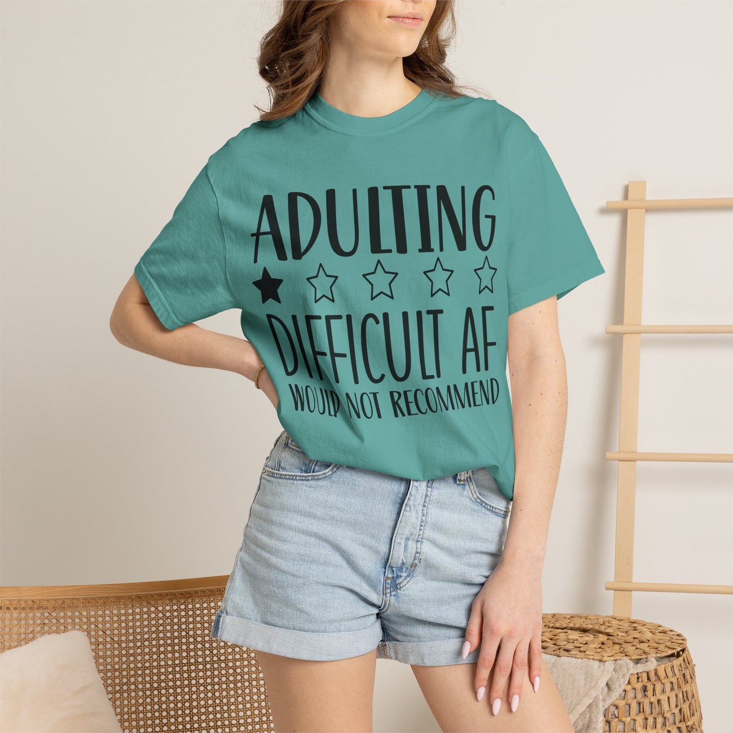 Adulting Difficult AF T-Shirt — Funny 1-Star Review Graphic Tee