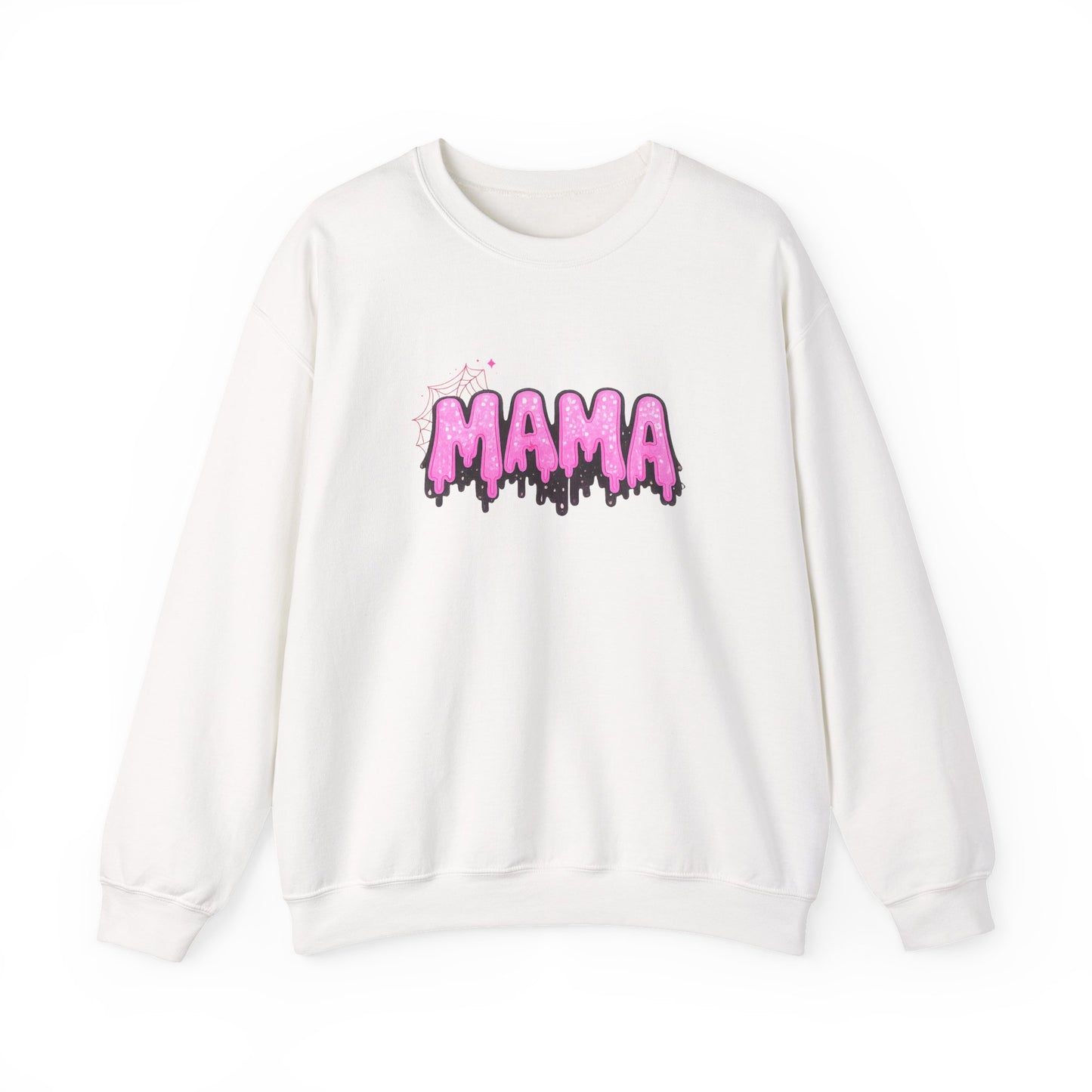 Pink Drippy MAMA Crewneck Sweatshirt | Mom Graphic Pullover