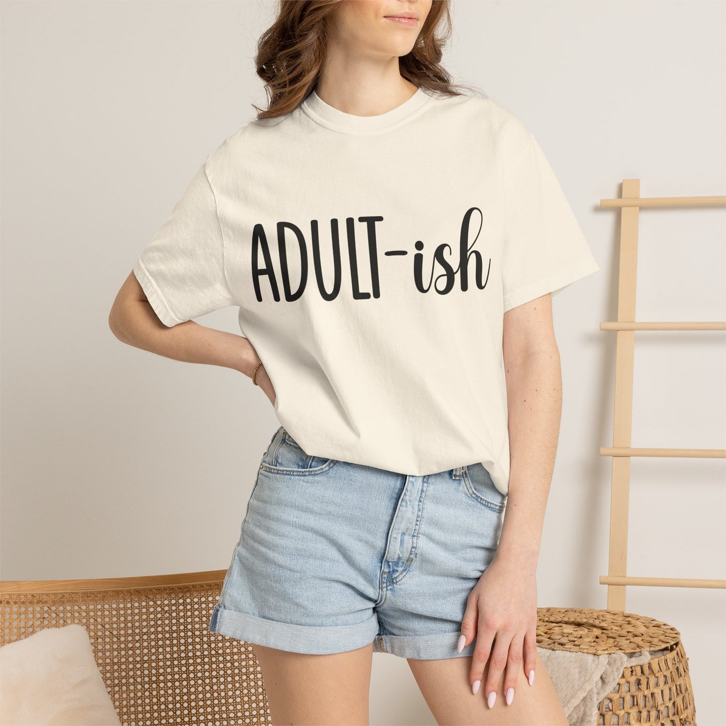Adult-ish T-Shirt — Funny Casual Graphic Tee for Young Adults