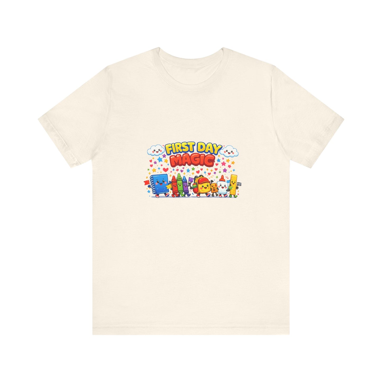 First Day Magic kids characters T-Shirt | Back to School colorful design