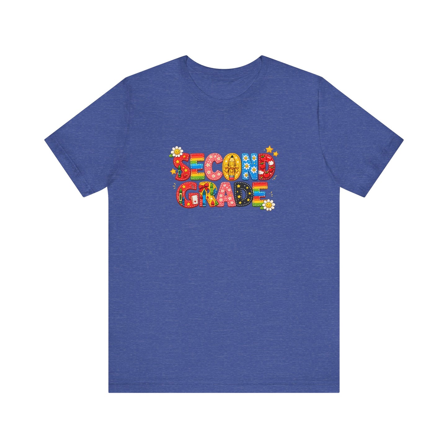 Second Grade colorful school letters T-Shirt | Back to School tee