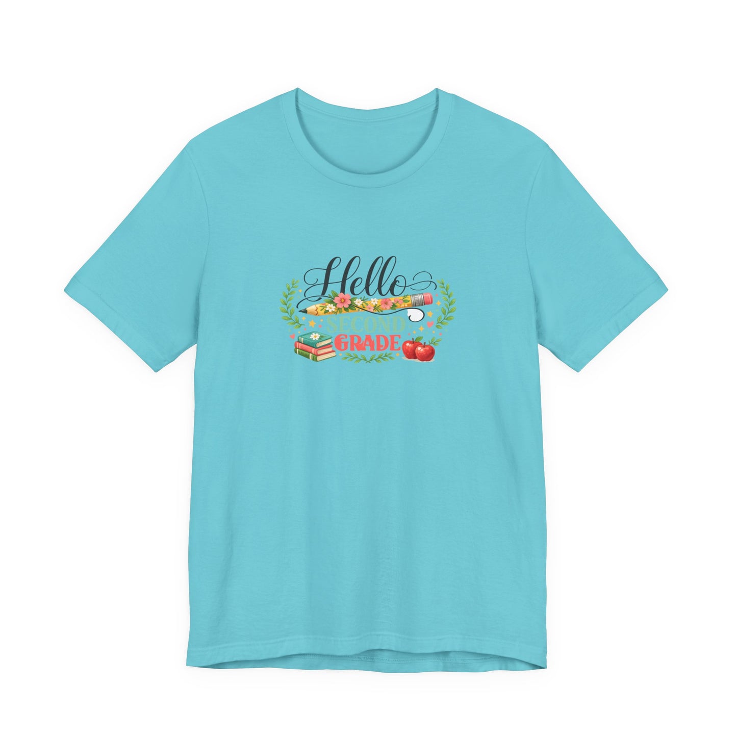 Hello Second Grade teacher tee | back to school, apple, books