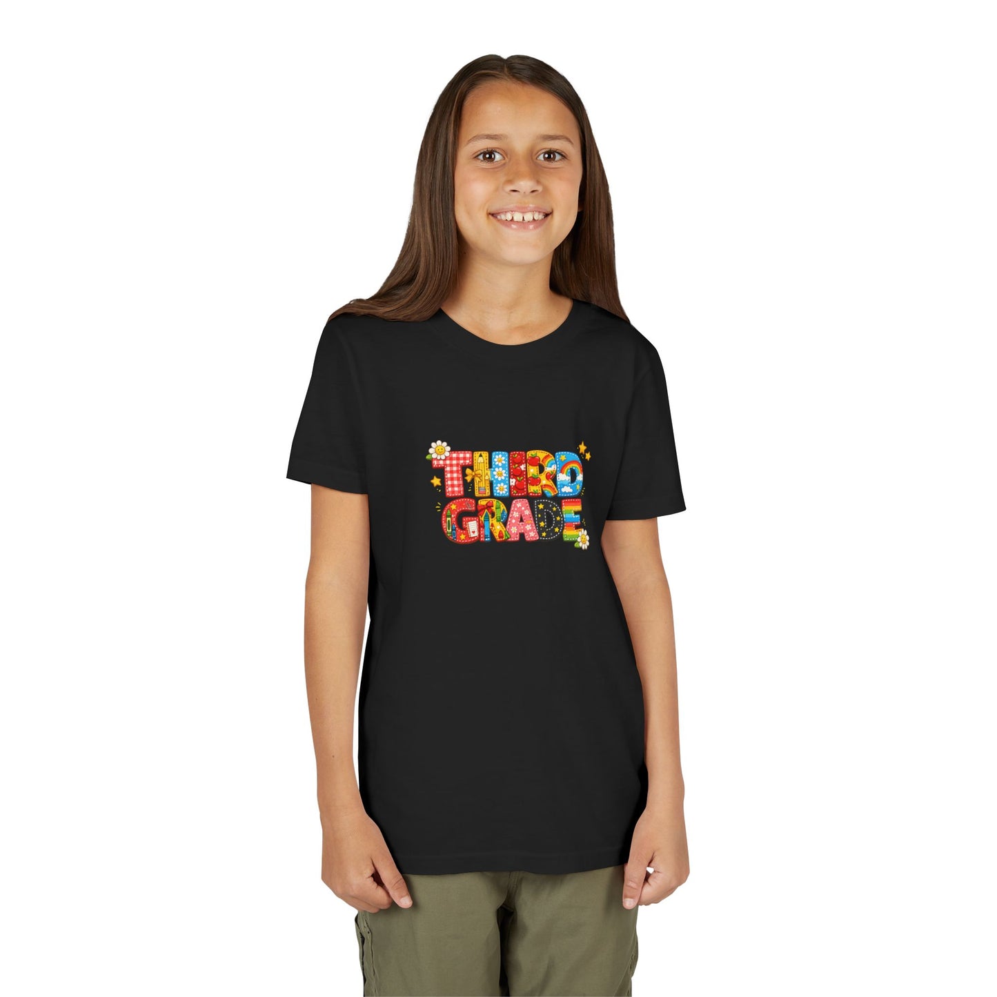 Third Grade colorful block letters Kids Tee | Back to School, Classroom Shirt