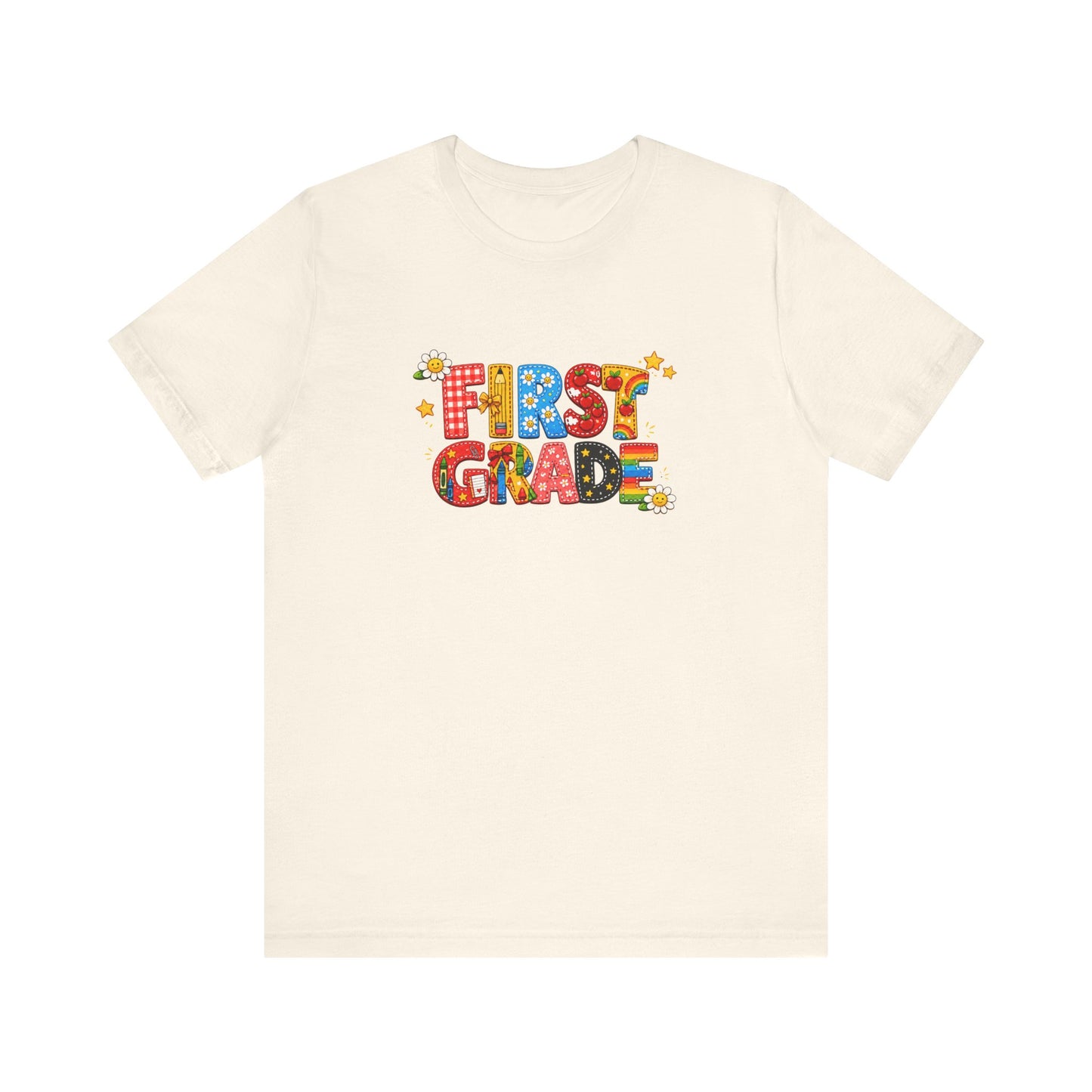 First Grade colorful letters T-Shirt | Back to School tee