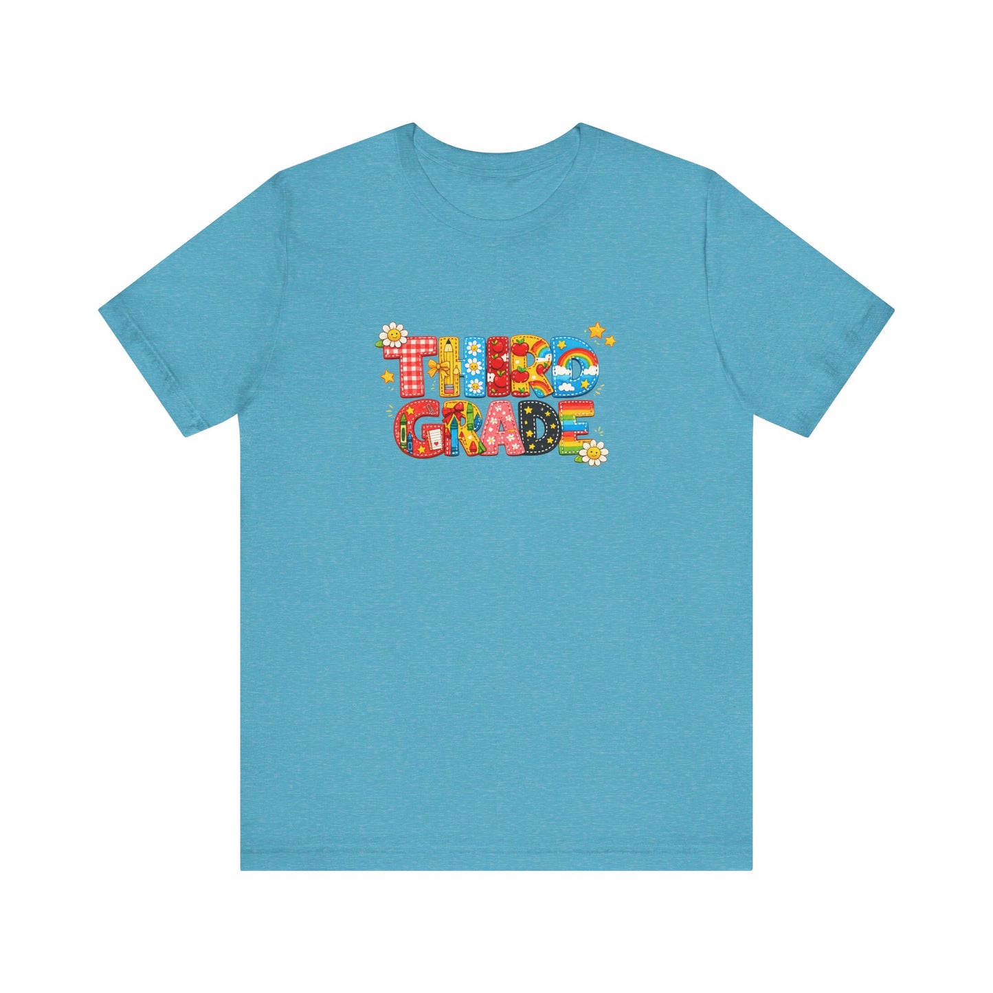 Third Grade T-Shirt | Colorful Retro Kids School Graphic
