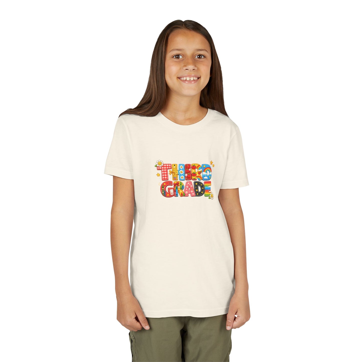 Third Grade colorful block letters Kids Tee | Back to School, Classroom Shirt