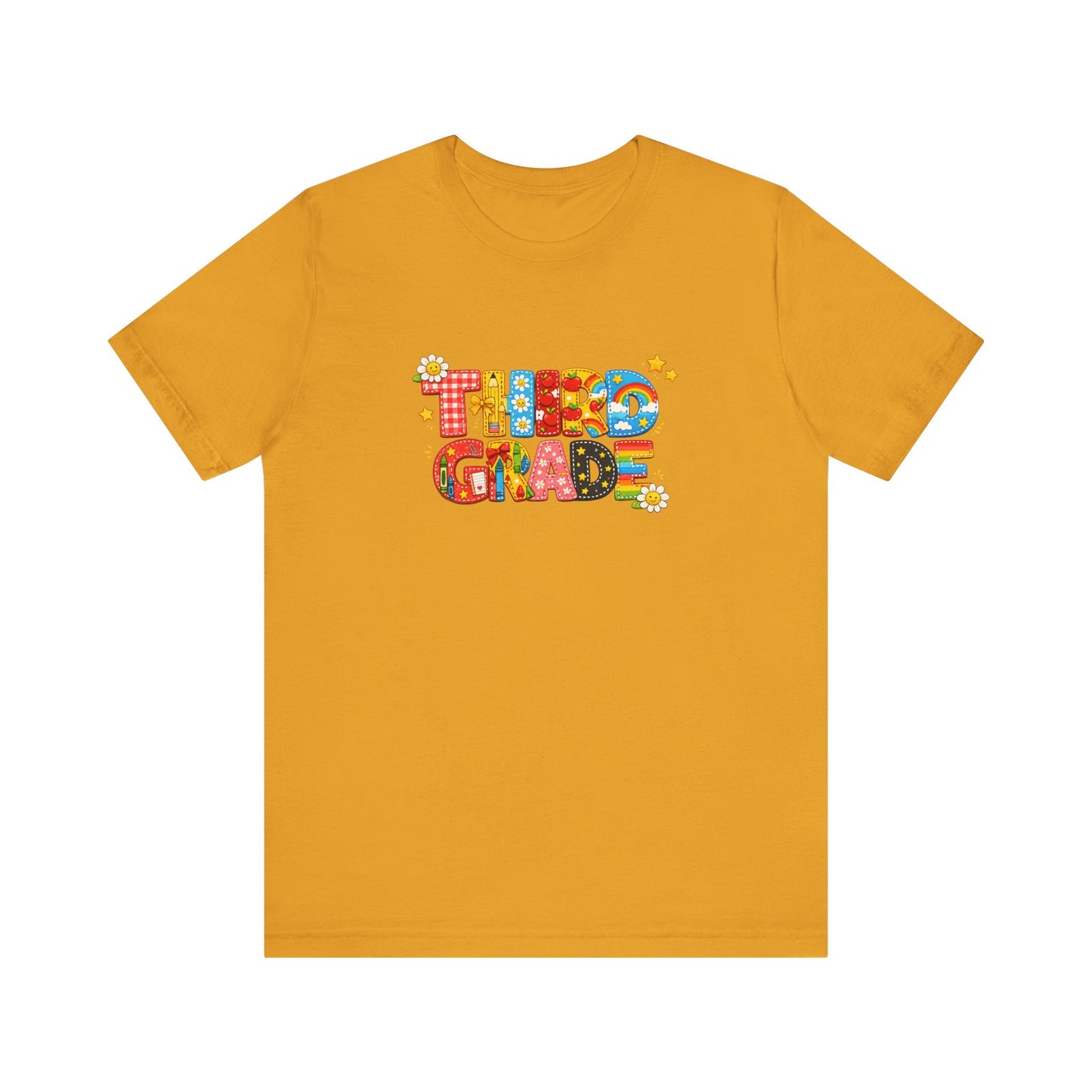 Third Grade T-Shirt | Colorful Retro Kids School Graphic