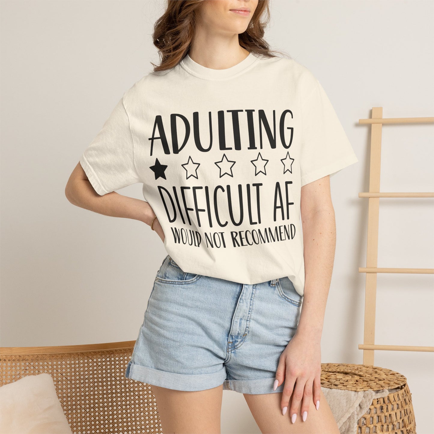 Adulting Difficult AF T-Shirt — Funny 1-Star Review Graphic Tee