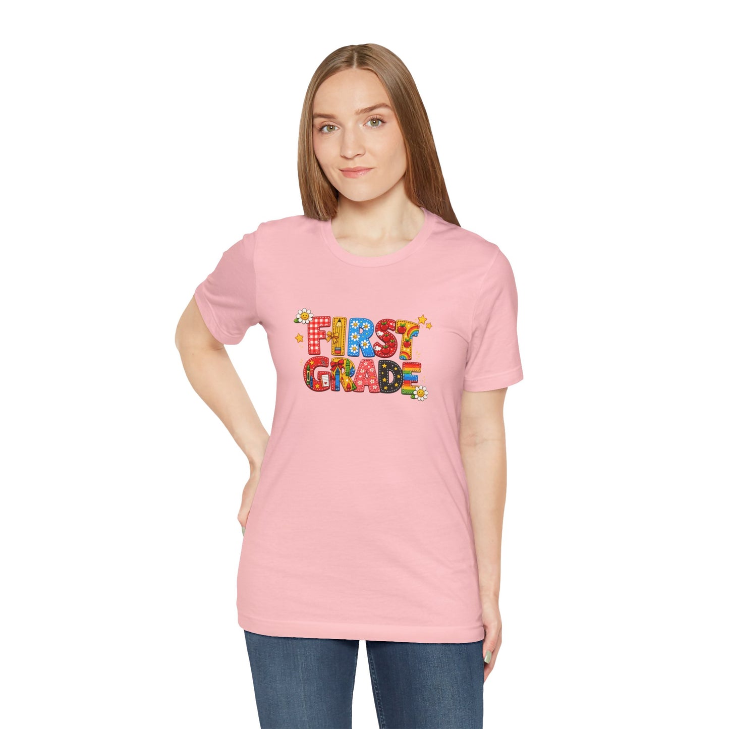 First Grade colorful letters T-Shirt | Back to School tee