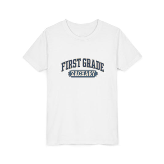 First Grade Varsity Tee | Back to School, Personalized Name