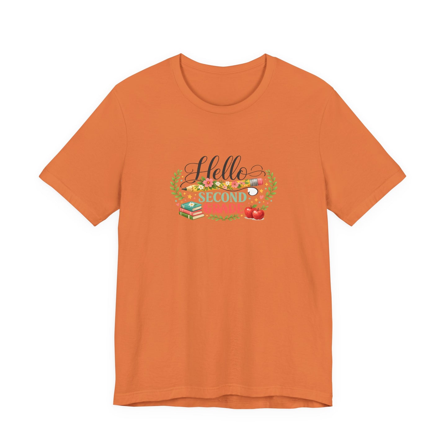 Hello Second Grade teacher tee | back to school, apple, books