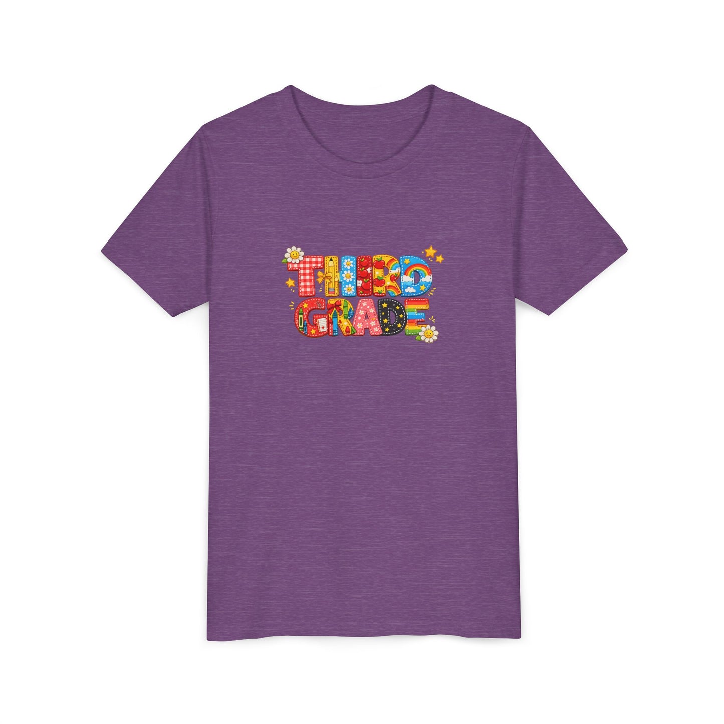 Third Grade colorful block letters Kids Tee | Back to School, Classroom Shirt