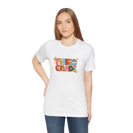 Third Grade T-Shirt | Colorful Retro Kids School Graphic
