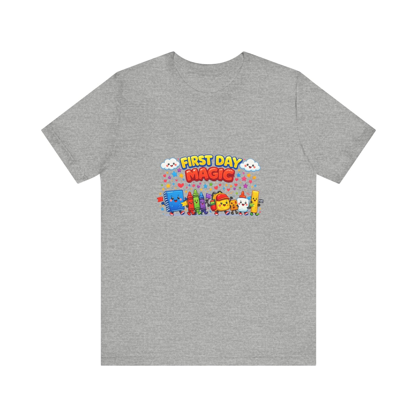First Day Magic kids characters T-Shirt | Back to School colorful design
