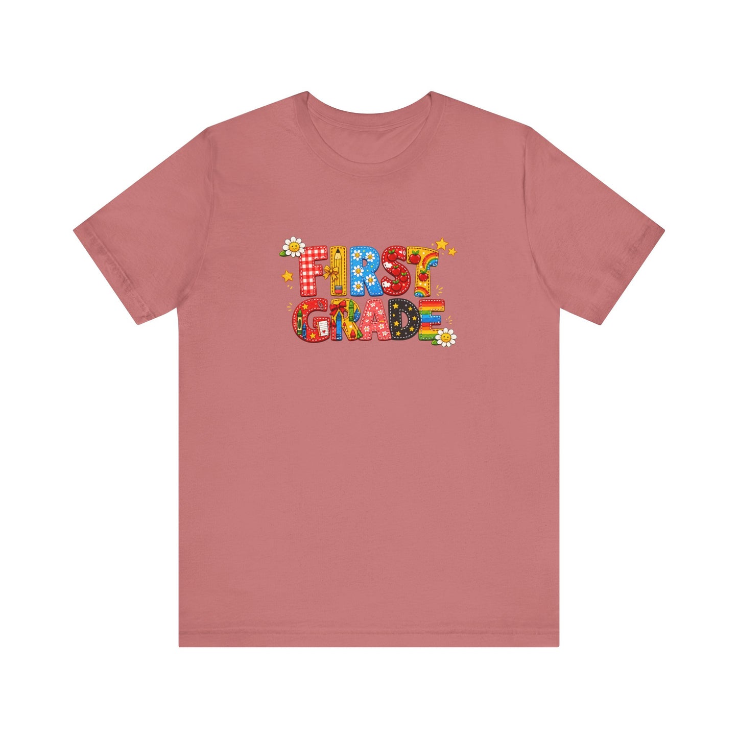First Grade colorful letters T-Shirt | Back to School tee