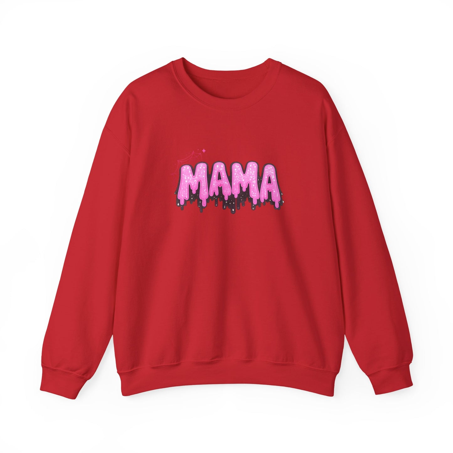 Pink Drippy MAMA Crewneck Sweatshirt | Mom Graphic Pullover