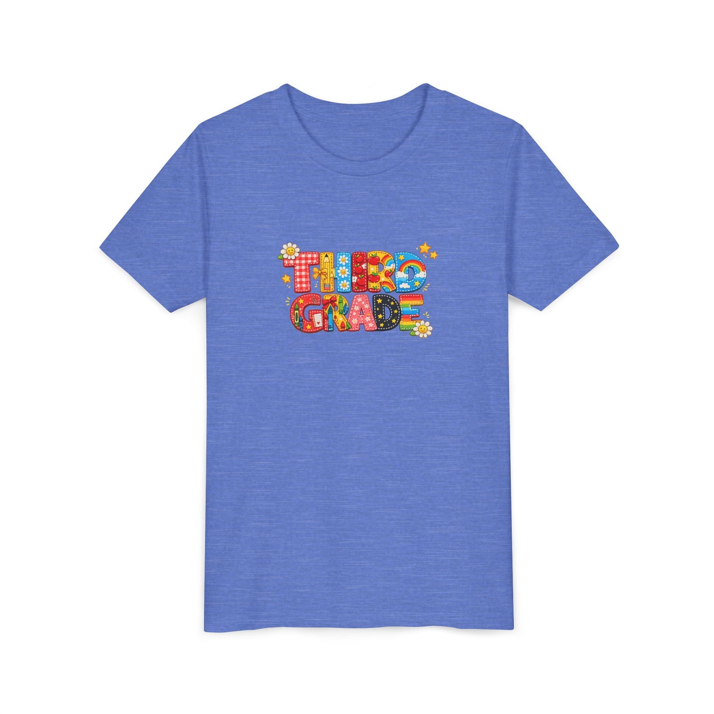 Third Grade colorful block letters Kids Tee | Back to School, Classroom Shirt