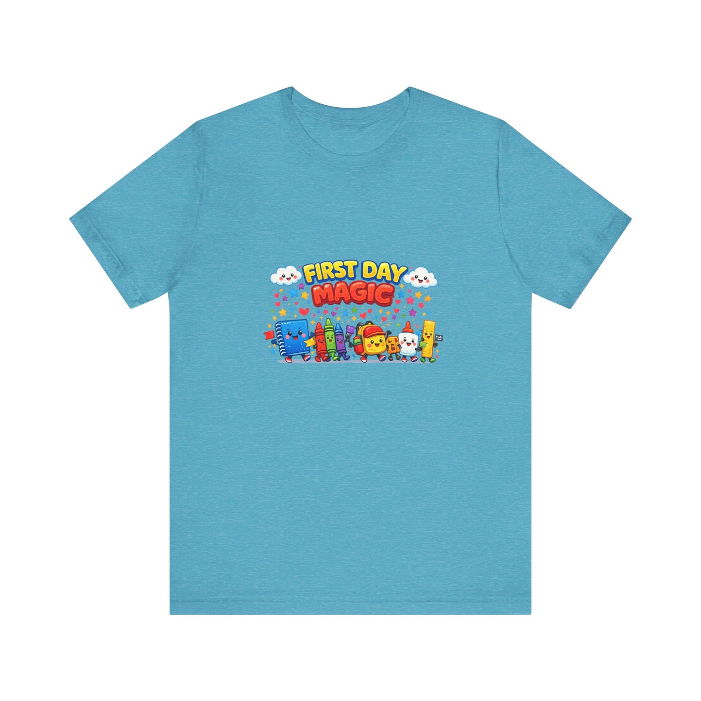 First Day Magic kids characters T-Shirt | Back to School colorful design