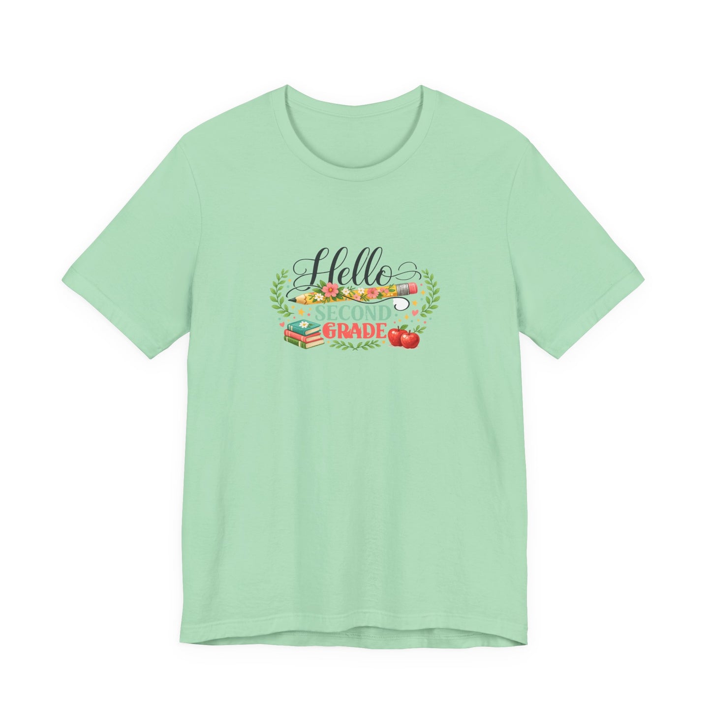 Hello Second Grade teacher tee | back to school, apple, books