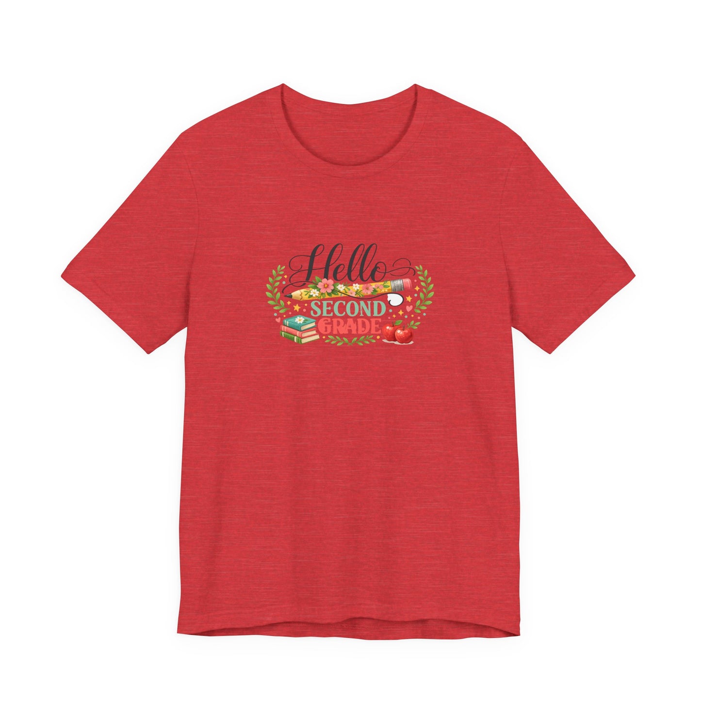 Hello Second Grade teacher tee | back to school, apple, books