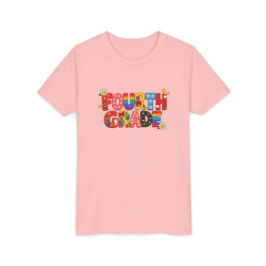 Fourth Grade Colorful Letters T-Shirt | Back to School Kids Tee
