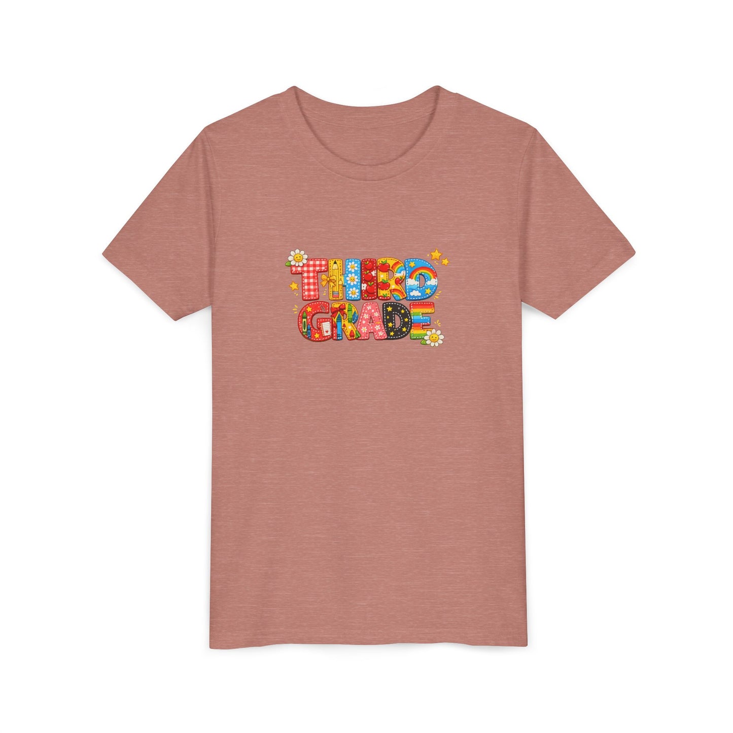Third Grade colorful block letters Kids Tee | Back to School, Classroom Shirt