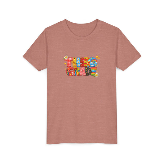 Third Grade colorful block letters Kids Tee | Back to School, Classroom Shirt