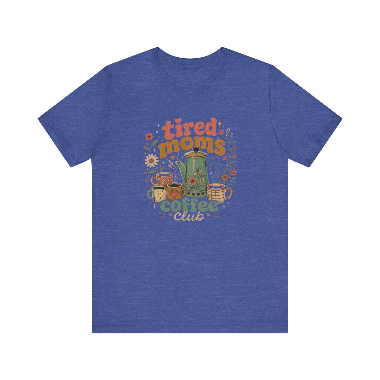 tired moms coffee club Tee | vintage coffee pot design