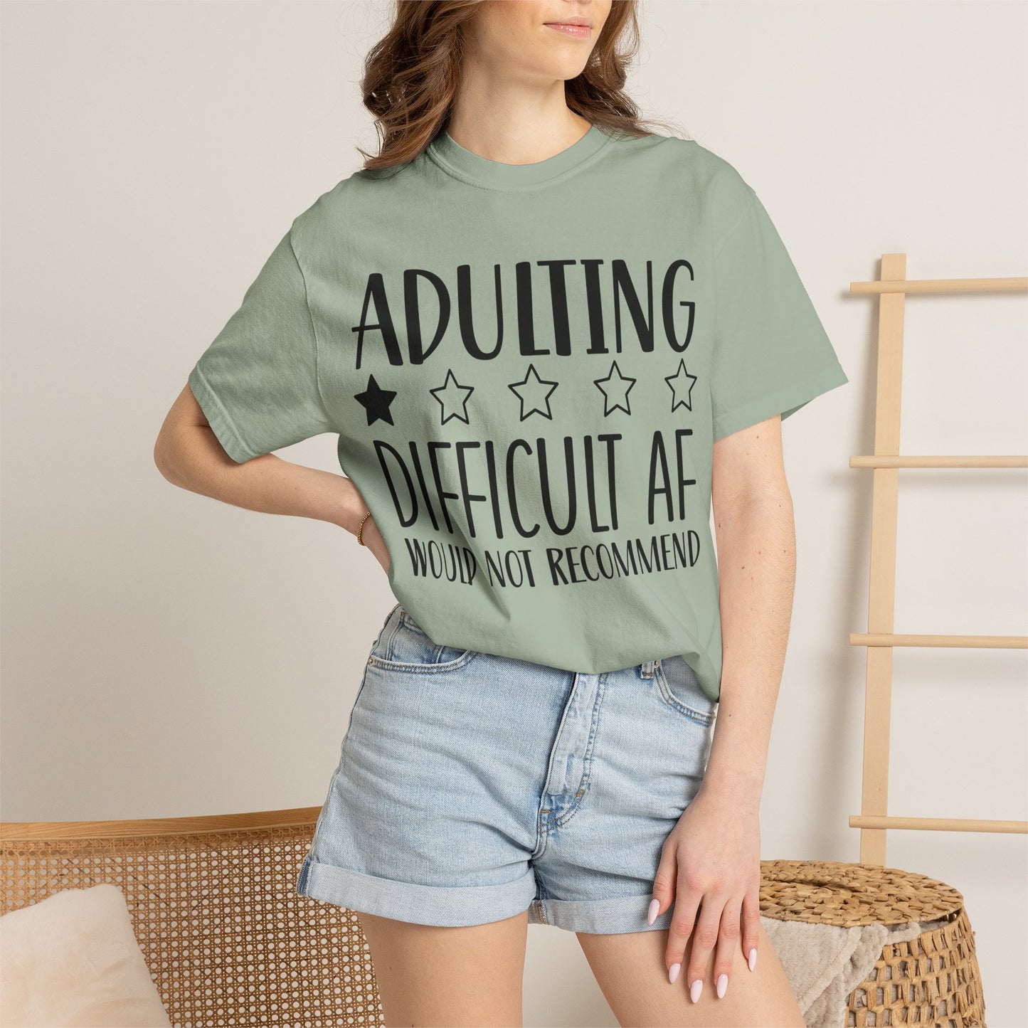 Adulting Difficult AF T-Shirt — Funny 1-Star Review Graphic Tee