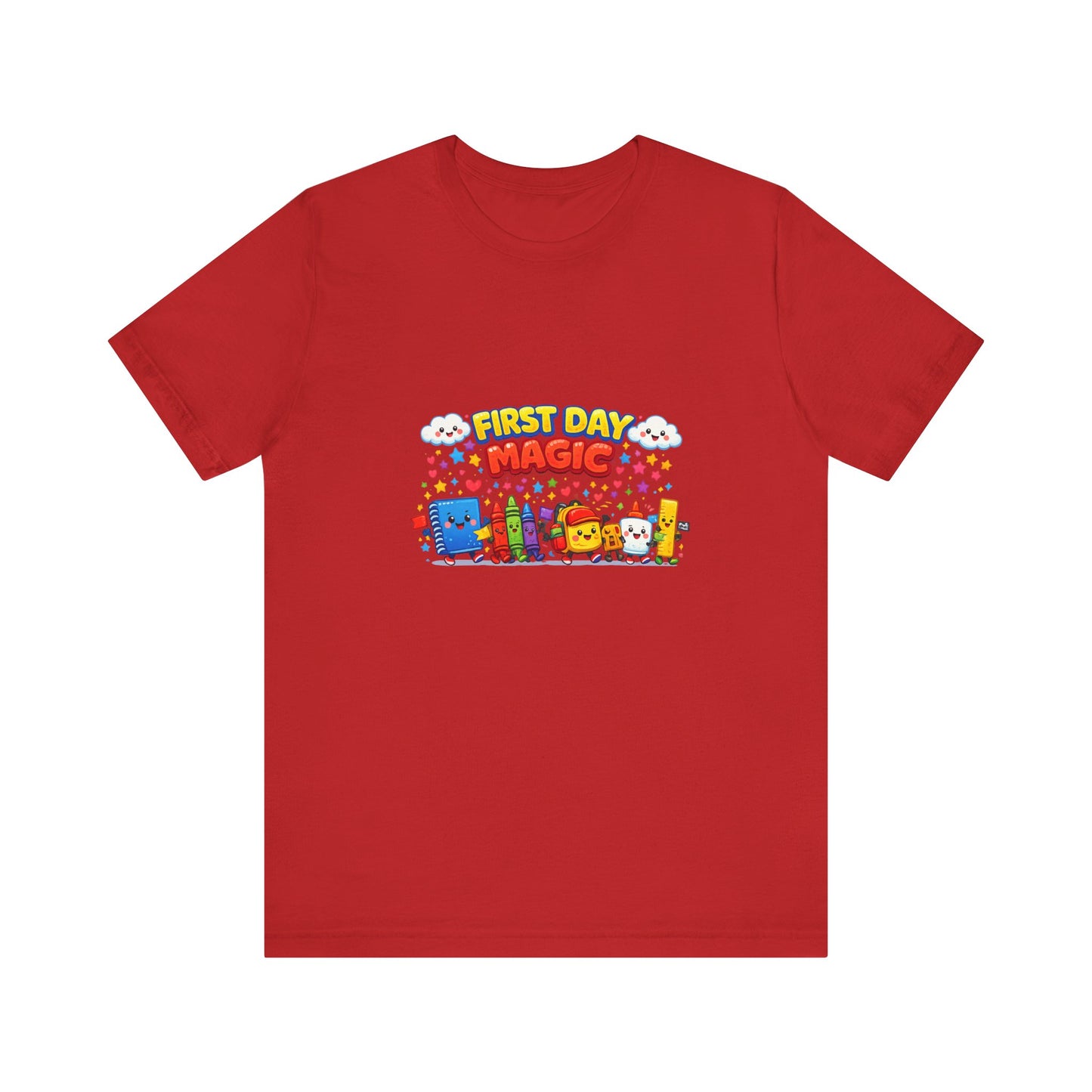 First Day Magic kids characters T-Shirt | Back to School colorful design